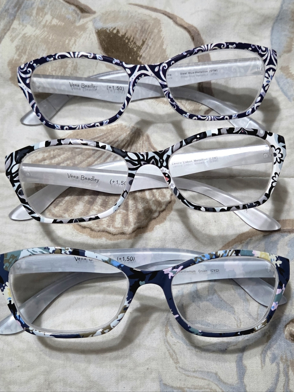 Vera Bradley Floral Print Reading Glasses Trio